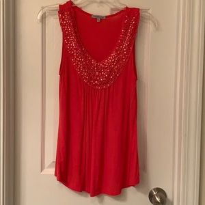 Sleeveless top with sequin detail